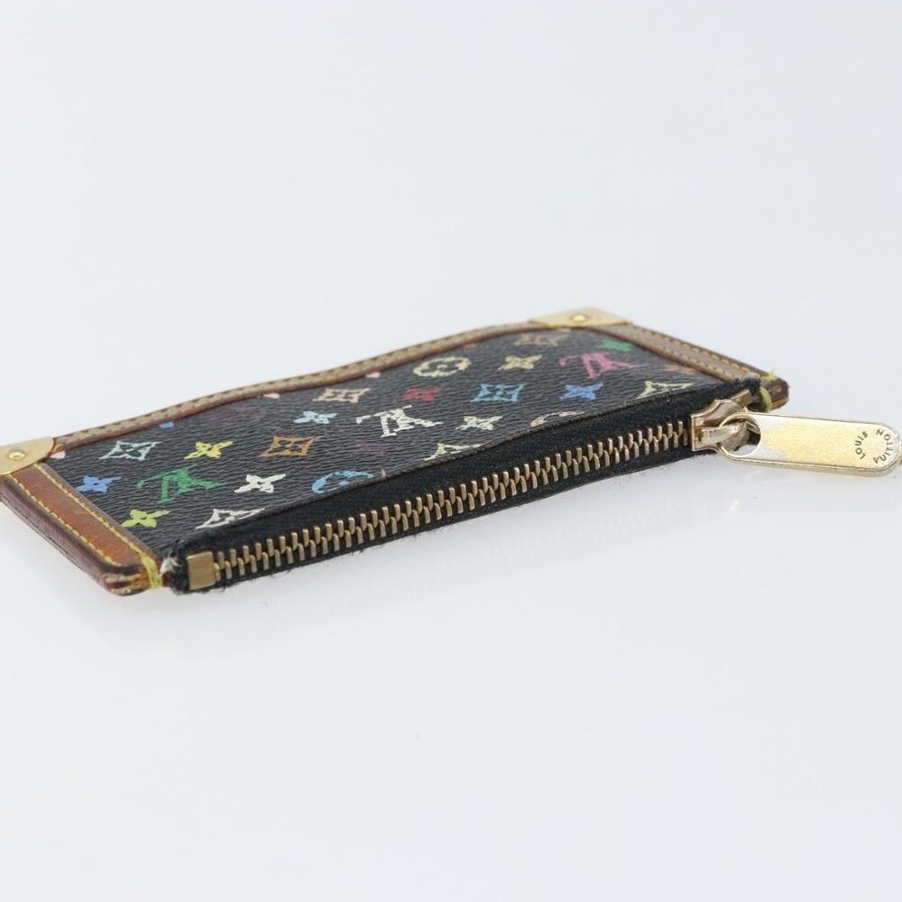 LOUIS VUITTON Multicolor Pochette Cles Coin Purse Black M13664 LV Auth 158853 - Picture 7 of 16